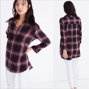Madewell Blouse Classic Ex Boyfriend Shirt Plaid